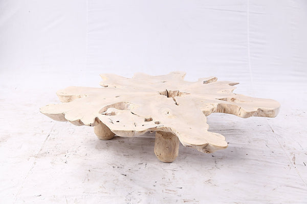Free Form Living Edge Bleached One Slab Coffee Table 282 - Dyag East