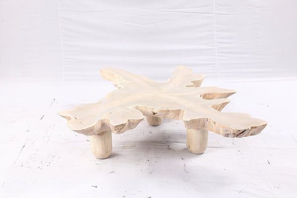 Free Form Living Edge Bleached One Slab Coffee Table 283 - Dyag East