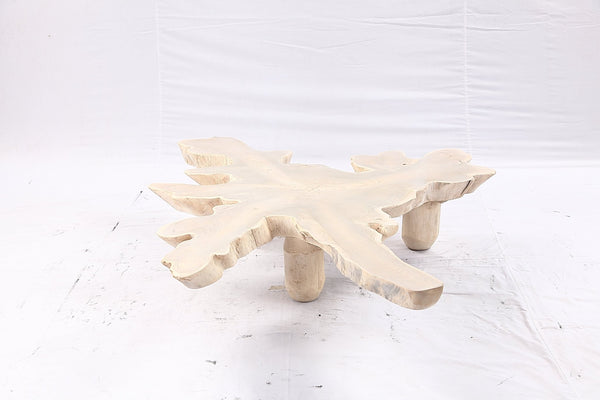 Free Form Living Edge Bleached One Slab Coffee Table 283 - Dyag East