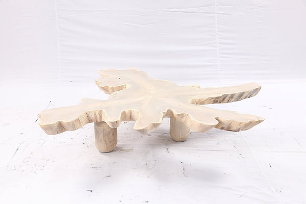 Free Form Living Edge Bleached One Slab Coffee Table 283 - Dyag East