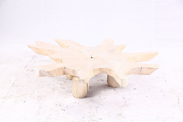 Free Form Living Edge Bleached One Slab Coffee Table 284 - Dyag East