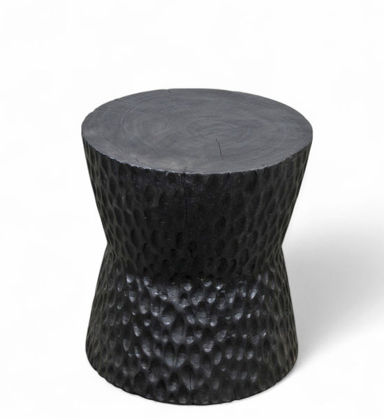 Hand Chiseled Black Accent or Side Table - Dyag East
