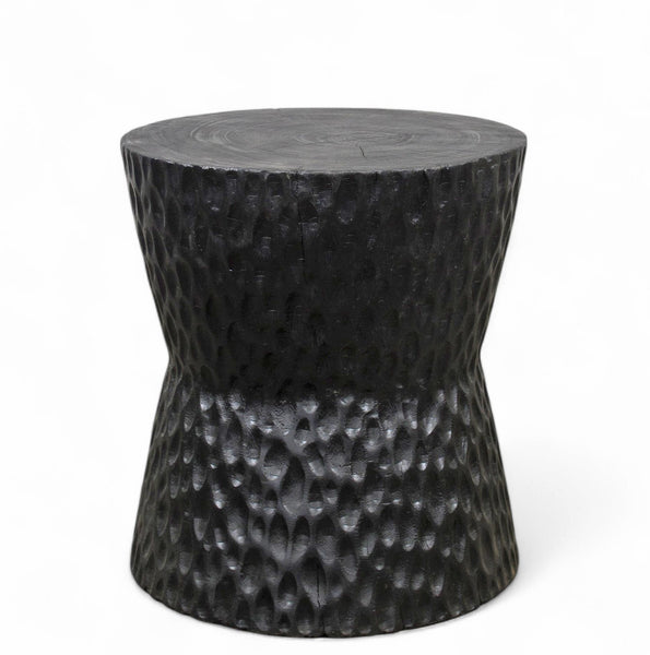 Hand Chiseled Black Accent or Side Table - Dyag East