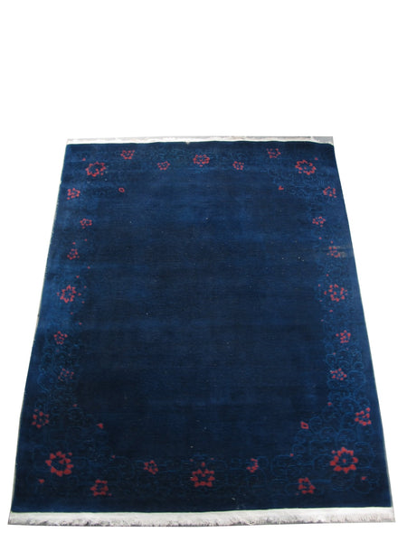 Hand Knotted Antique Asian Rug, 10 ft 8 in x 7 ft 8 in - Dyag East