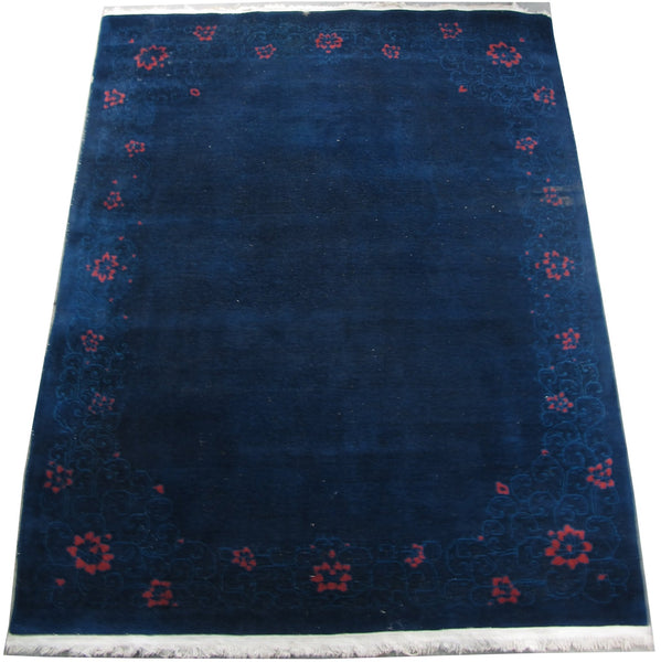 Hand Knotted Antique Asian Rug, 10 ft 8 in x 7 ft 8 in - Dyag East