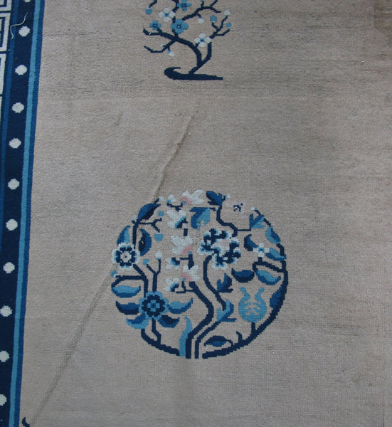 Hand Knotted Antique Chinese Peking Rug, 12 ft 3 in x 9 ft 3 in - Dyag East