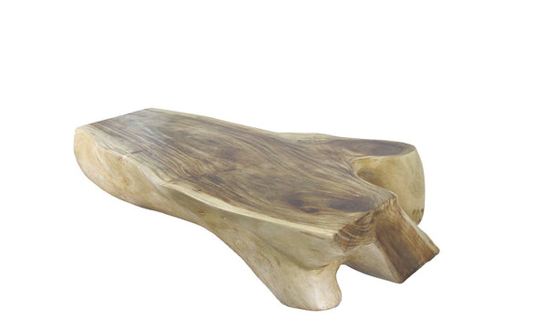 Hand Made Smooth Sides Living Edge Block 74" Inch Long Coffee Table 102 - Dyag East
