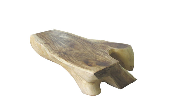 Hand Made Smooth Sides Living Edge Block 74" Inch Long Coffee Table 102 - Dyag East