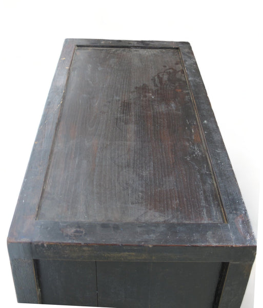 Hand Painted Black Vintage Chinese Chinoiserie - Style Cabinet 2 - Dyag East