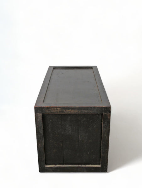 Hand Painted Black Vintage Chinese Chinoiserie - Style Cabinet 2 - Dyag East