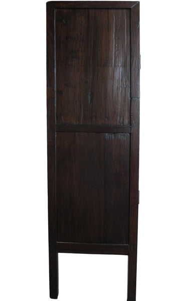 Large 87" Tall Antique Chinese Cabinet w 2 Shelves - Dyag East