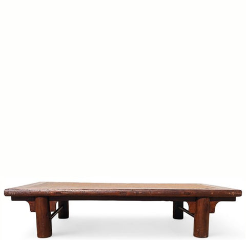Late 18th Century 81" Inch Long Antique Chinese Brown Coffee Table - Dyag East