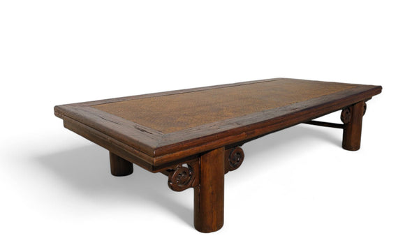 Late 18th Century 81" Inch Long Antique Chinese Brown Coffee Table - Dyag East