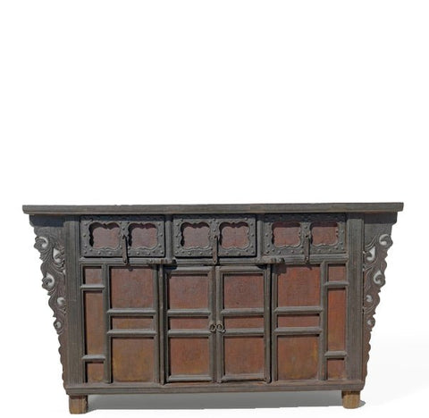 Late 18th Century Antique Red Asian Sideboard - Dyag East