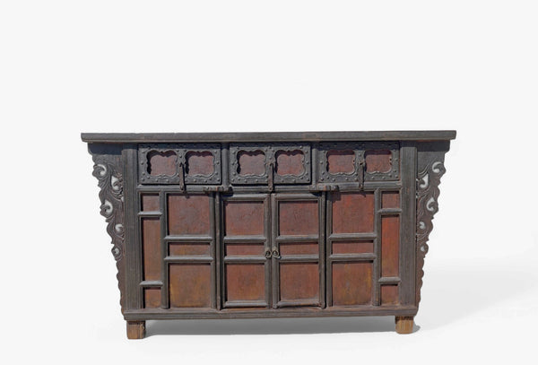 Late 18th Century Antique Red Asian Sideboard - Dyag East