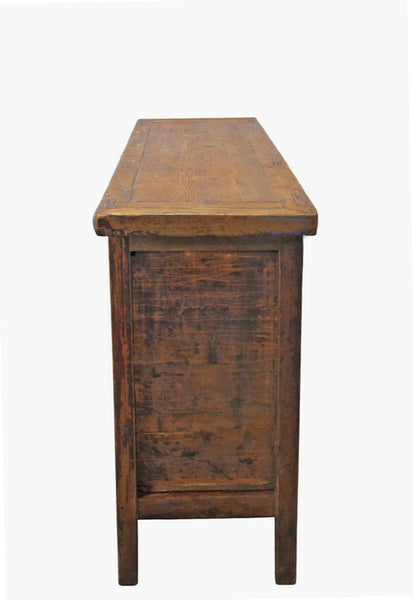 Late 19th Century Hand-Painted Botanical Mural Buffet - Dyag East