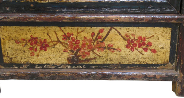Late 19th Century Hand-Painted Botanical Mural Buffet - Dyag East