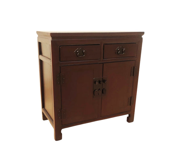 Late 20th Century 2-Drawer Elm Accent Cabinet - Dyag East