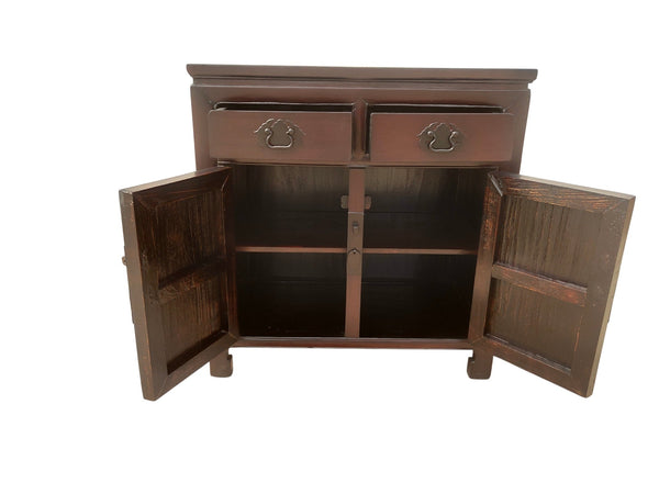 Late 20th Century 2-Drawer Elm Accent Cabinet - Dyag East