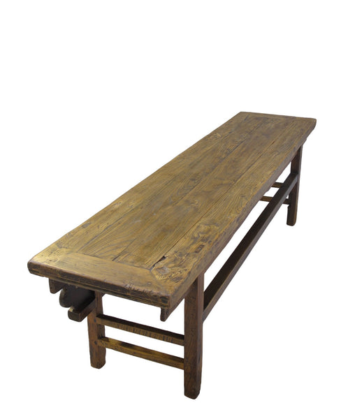 Low 75" inch Long Antique Chinese Bench Console Table - Dyag East
