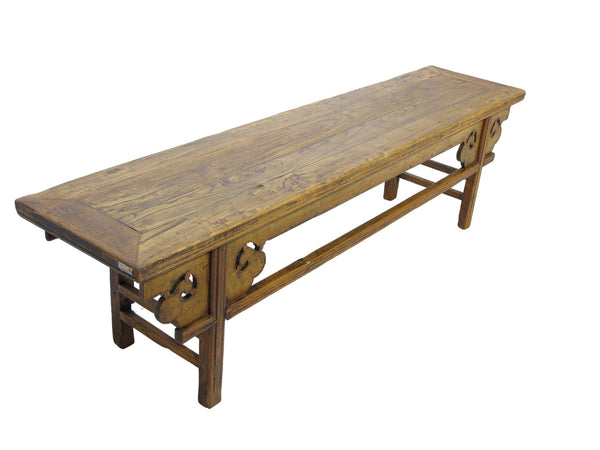 Low 75" inch Long Antique Chinese Bench Console Table - Dyag East