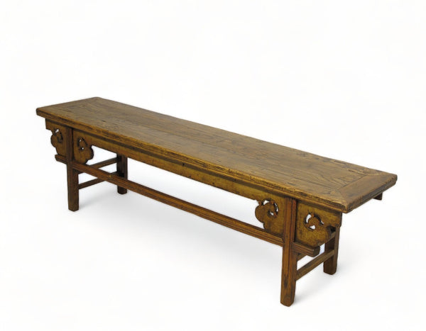 Low 75" inch Long Antique Chinese Bench Console Table - Dyag East