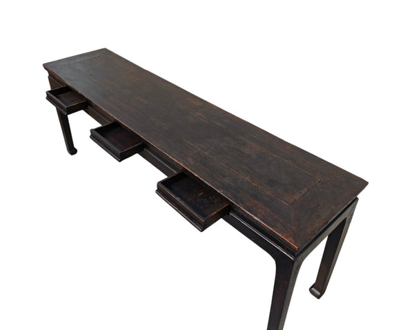 Mid-18th Century 91" Long 3 Drawer Console Table - Dyag East
