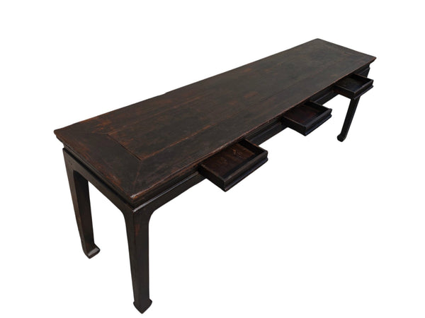 Mid-18th Century 91" Long 3 Drawer Console Table - Dyag East