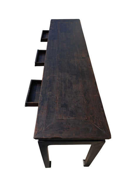 Mid-18th Century 91" Long 3 Drawer Console Table - Dyag East
