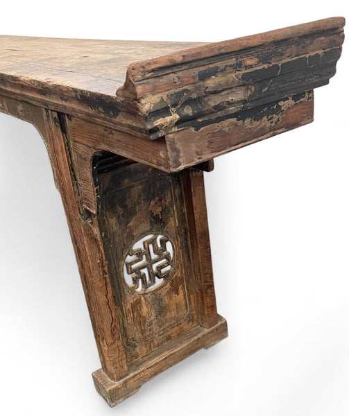 Mid 19 Century 9.6' Feet Long Antique Chinese Altar Console Table - Dyag East
