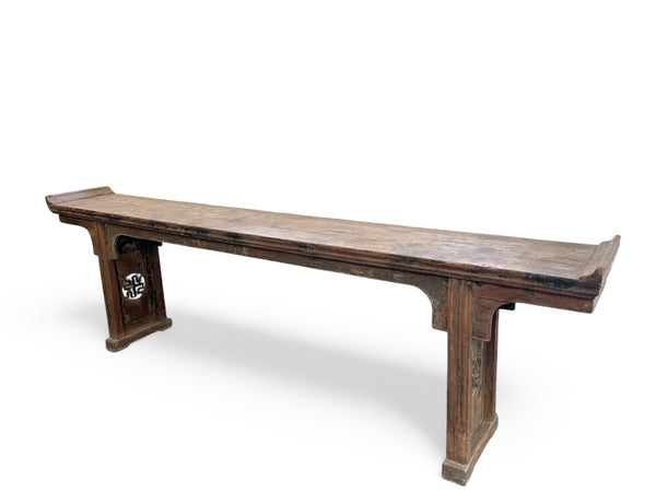 Mid 19 Century 9.6' Feet Long Antique Chinese Altar Console Table - Dyag East