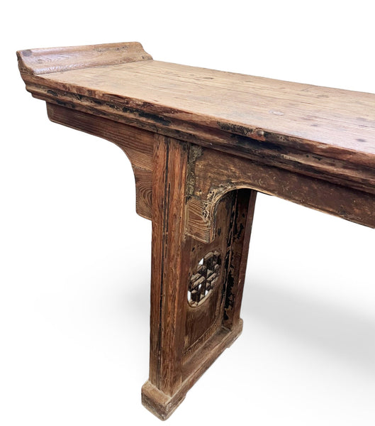 Mid 19 Century 9.6' Feet Long Antique Chinese Altar Console Table - Dyag East