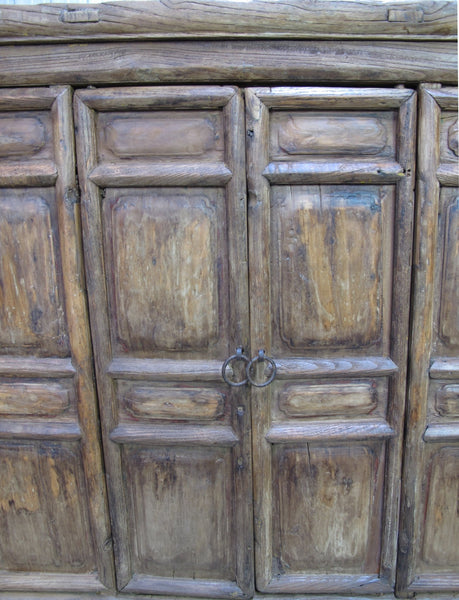 Ming-Style 4 Panel Elm Cabinet - Dyag East