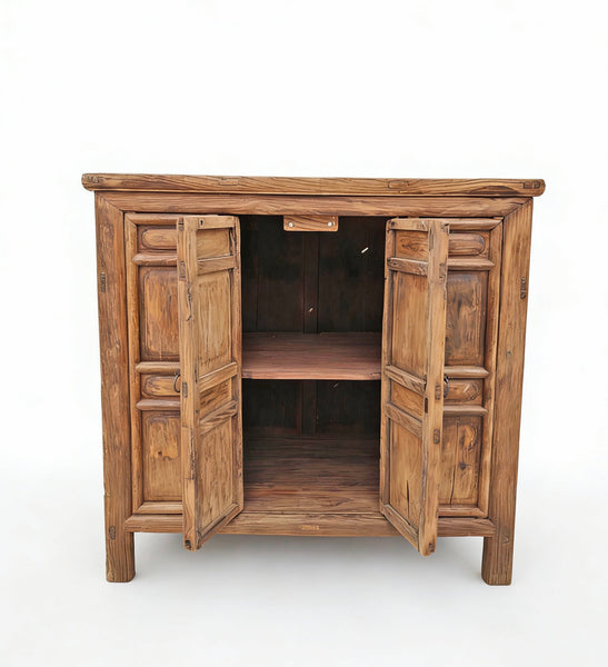 Ming-Style 4 Panel Elm Cabinet - Dyag East