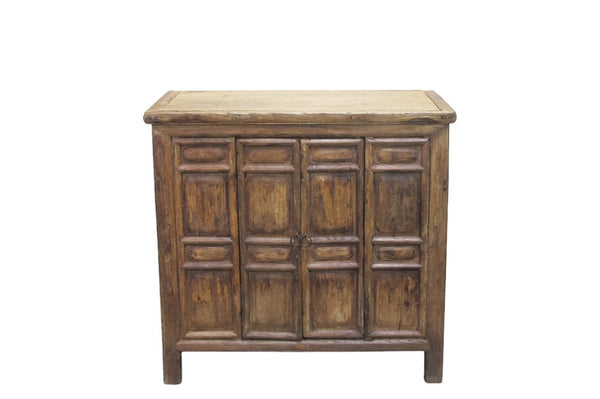 Ming-Style 4 Panel Elm Cabinet - Dyag East