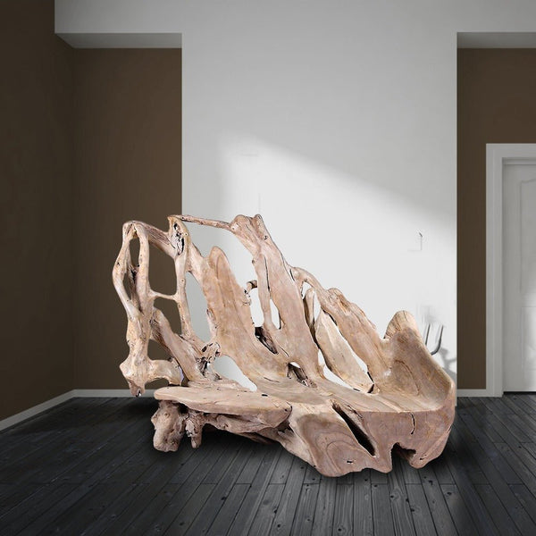 Modern Free Form Teak Root Chair/Bench 29 - Dyag East