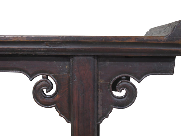 Monumental 18th-Century Chinese Elm Altar Table from Shanxi, Circa 1766 - Dyag East