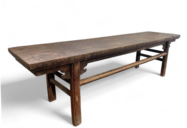 Naturally Aged 84" inch Long Antique Chinese Bench - Dyag East