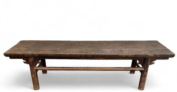 Naturally Aged 84" inch Long Antique Chinese Bench - Dyag East