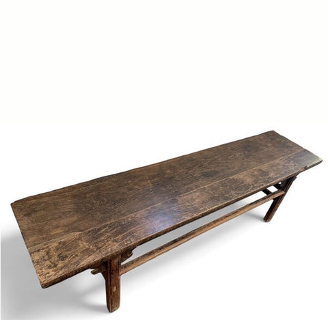 Naturally Aged 84" inch Long Antique Chinese Bench - Dyag East