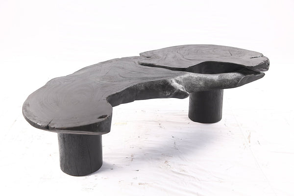 One Slab Free Form Black Coffee Table - Dyag East