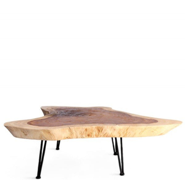 One Slab Living Edge Coffee Table With Black Iron Legs 47 - Dyag East