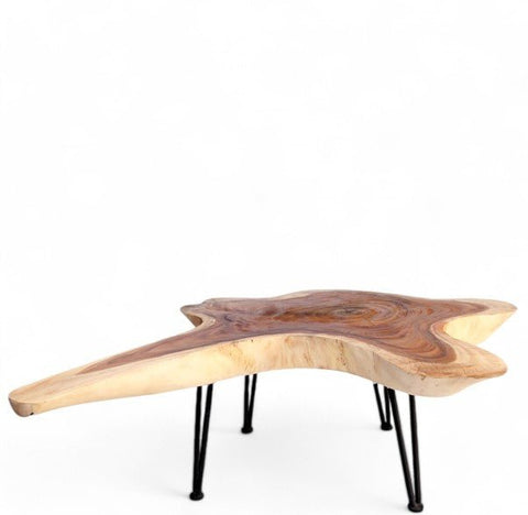 One Slab Living Edge Coffee Table With Black Iron Legs 49 - Dyag East