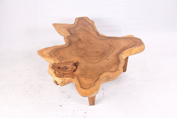 One Slab Natural Wood Free Form Coffee Table - Dyag East
