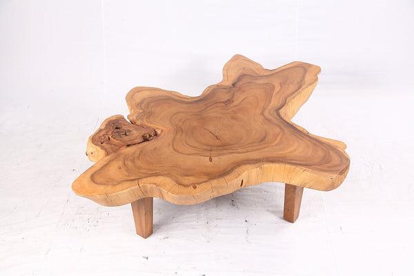 One Slab Natural Wood Free Form Coffee Table - Dyag East