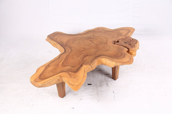 One Slab Natural Wood Free Form Coffee Table - Dyag East