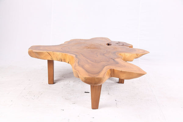 One Slab Natural Wood Free Form Coffee Table - Dyag East