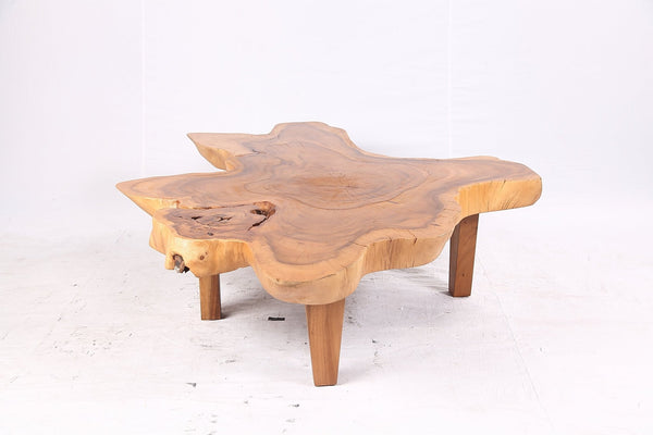 One Slab Natural Wood Free Form Coffee Table - Dyag East
