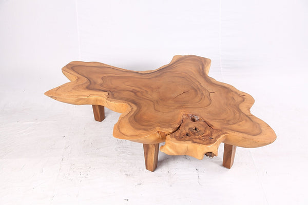 One Slab Natural Wood Free Form Coffee Table - Dyag East