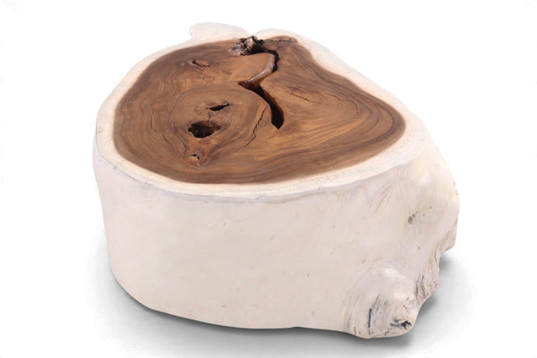 Organic White & Brown Block Coffee Table - Dyag East